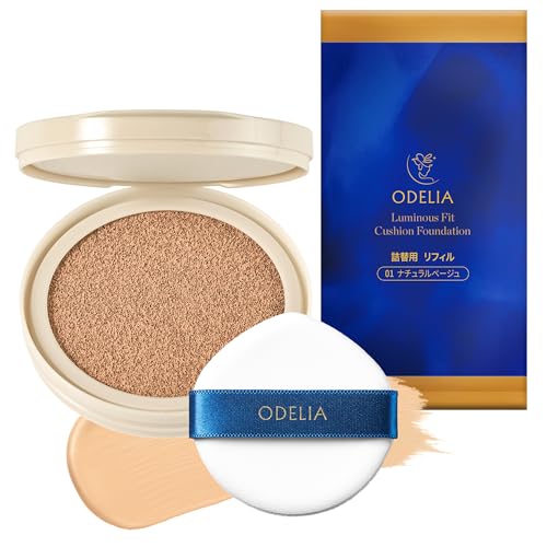 [リフィル単品]ODELIA ルミナスフィットクッションファンデーション (ナチュラルベージュ) / 30代 40代 50代 60代 / カバー
