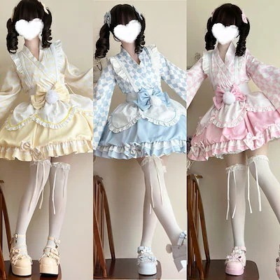 ロリータ浴衣 3色 ロリータ洋服 可愛い jsk 浴衣 夏 涼しい キャミソールスカートセット 花火大会 夏祭り 祭り 盆踊り 文化祭 学園祭 コスプレ お花見 メガ割