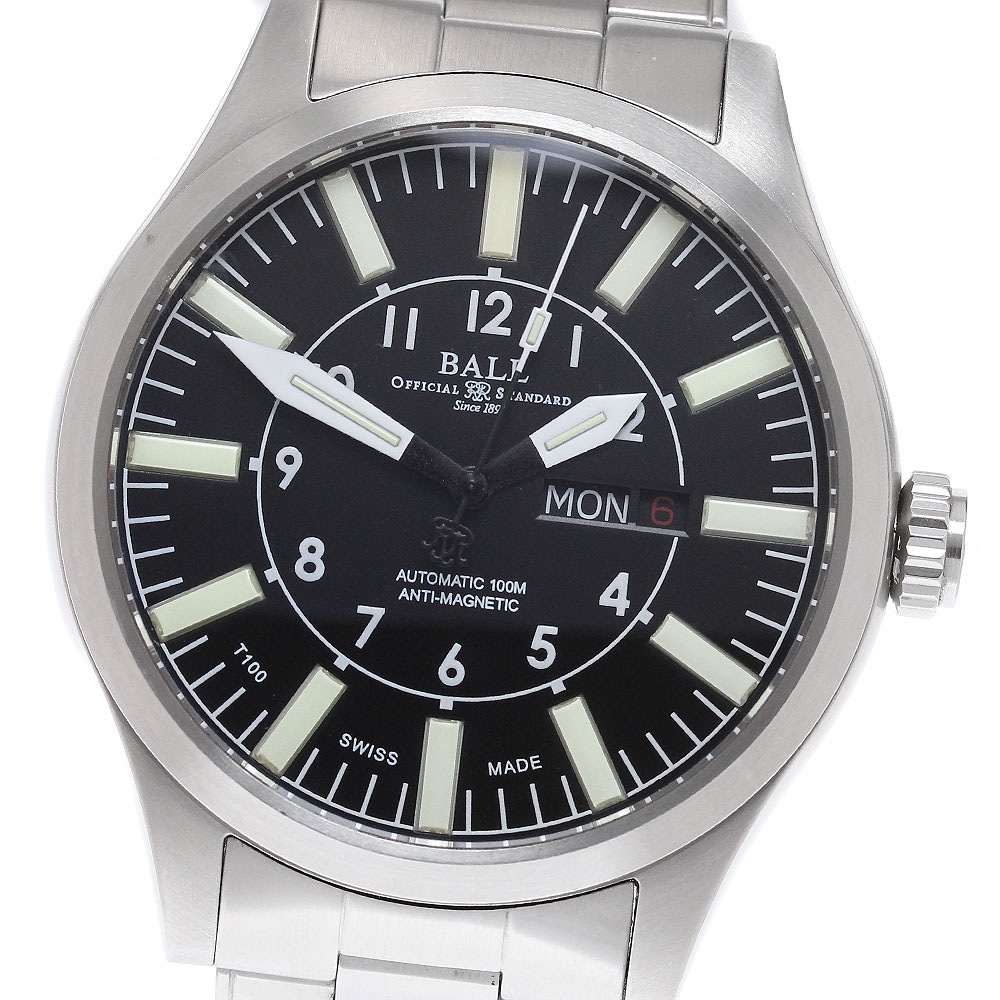 ボールウォッチ BALLWATCH NM1080C-S1-BK エンジニアマスターII デイデイト 自動巻き メンズ 保証書付き_963307【中古】