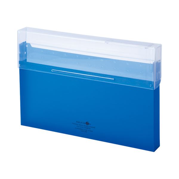 (まとめ）LIHITLAB コングレスケース厚型 A-5024-8 青(×10セット)