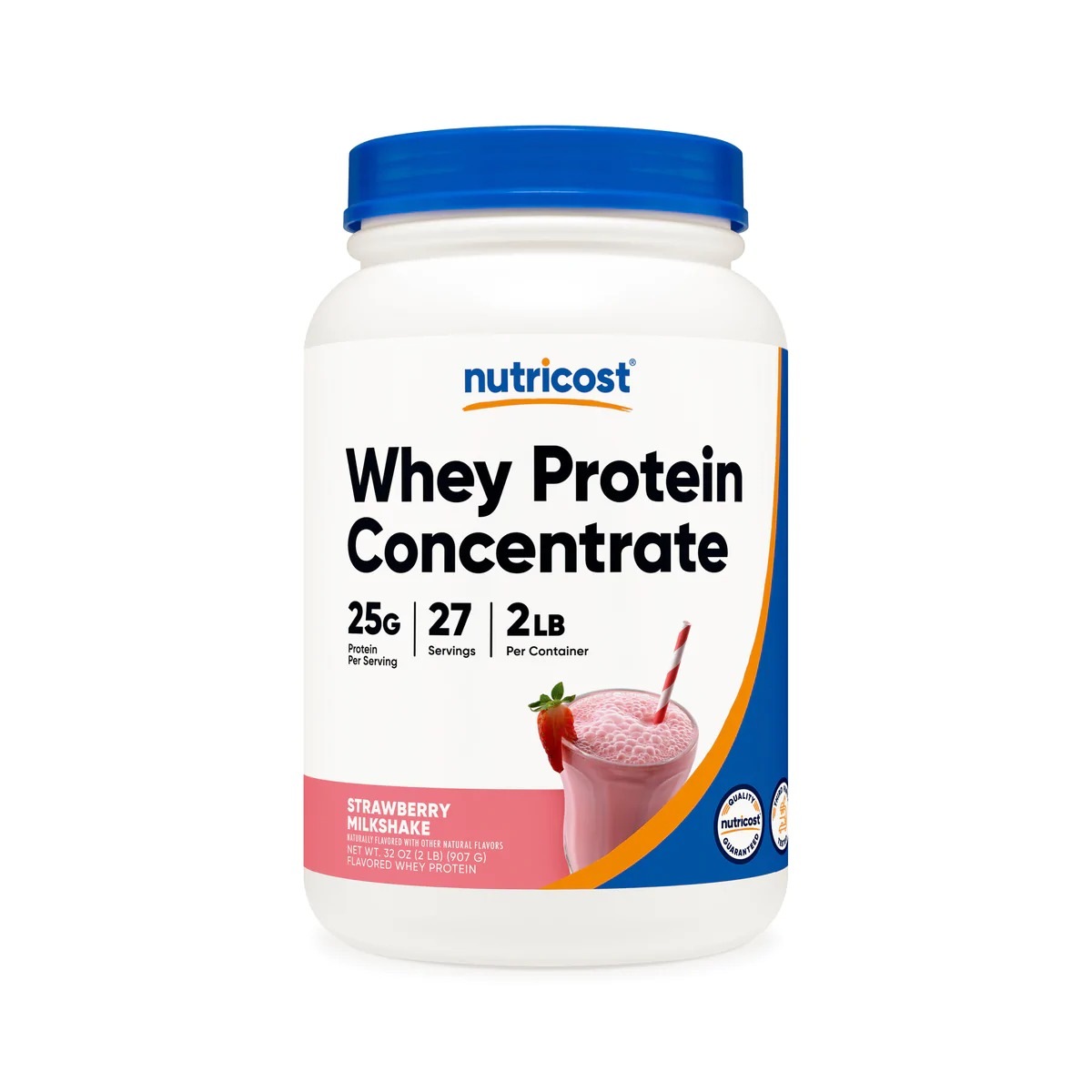 [USA] Nutricost ニュートリコスト Whey Protein Concentrate Powder Strawberry Milkshake (2 LB)