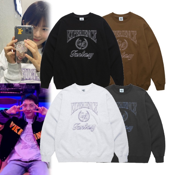 【IVE着用】UNIVERSITY EMB SWEATSHIRT 4colors