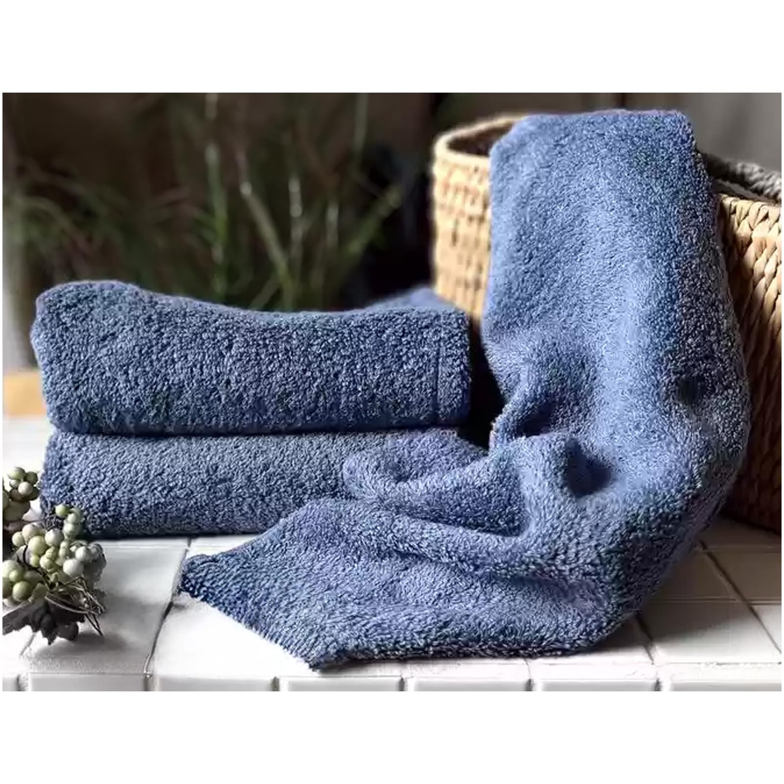 エアコットン風綿スマートバスタオル 3枚 泉州タオル (瑠璃紺)