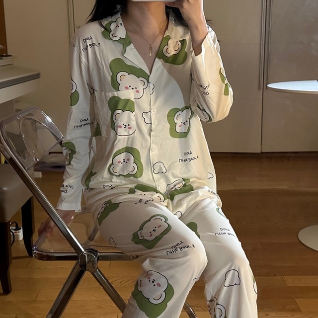リトルベアパジャマ睡眠パンツ女性パジャマセット
