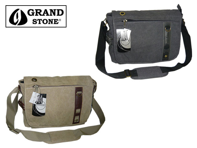 グランドストーン マスト 帆布生地洗いショルダーバッグ ヨコ大 8234 ooty09