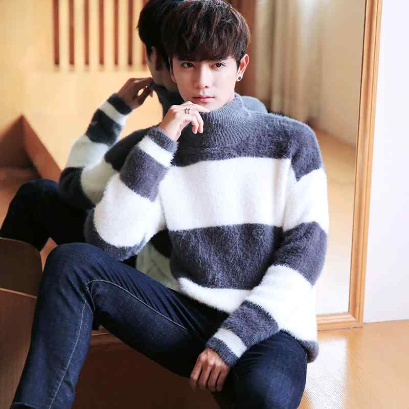 メンズ ファッション 服 オシャレ シンプル 大人 かっこいい 大きいサイズ ストリート 紳士服 秋冬 タートルネック セーター ハーフ タートルネック 韓国スタイル セーター ニット シャツ