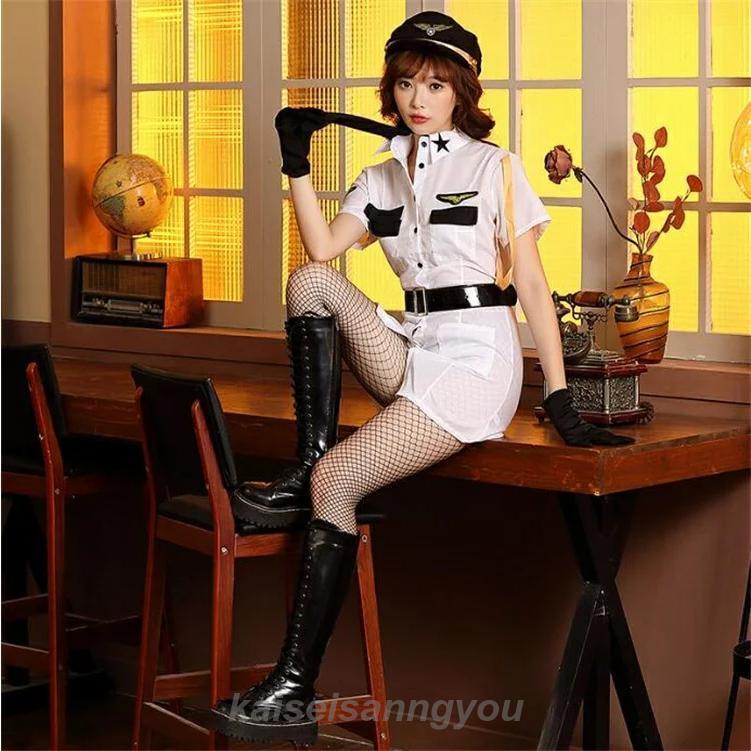 【2枚購入で100円OFF】今買いたいが特売！ハロウィン 客室乗務員 仮装 衣装 コスチューム 大人 レディース女性 客室乗務員仮装 キャビンアテンダント ハロウィン