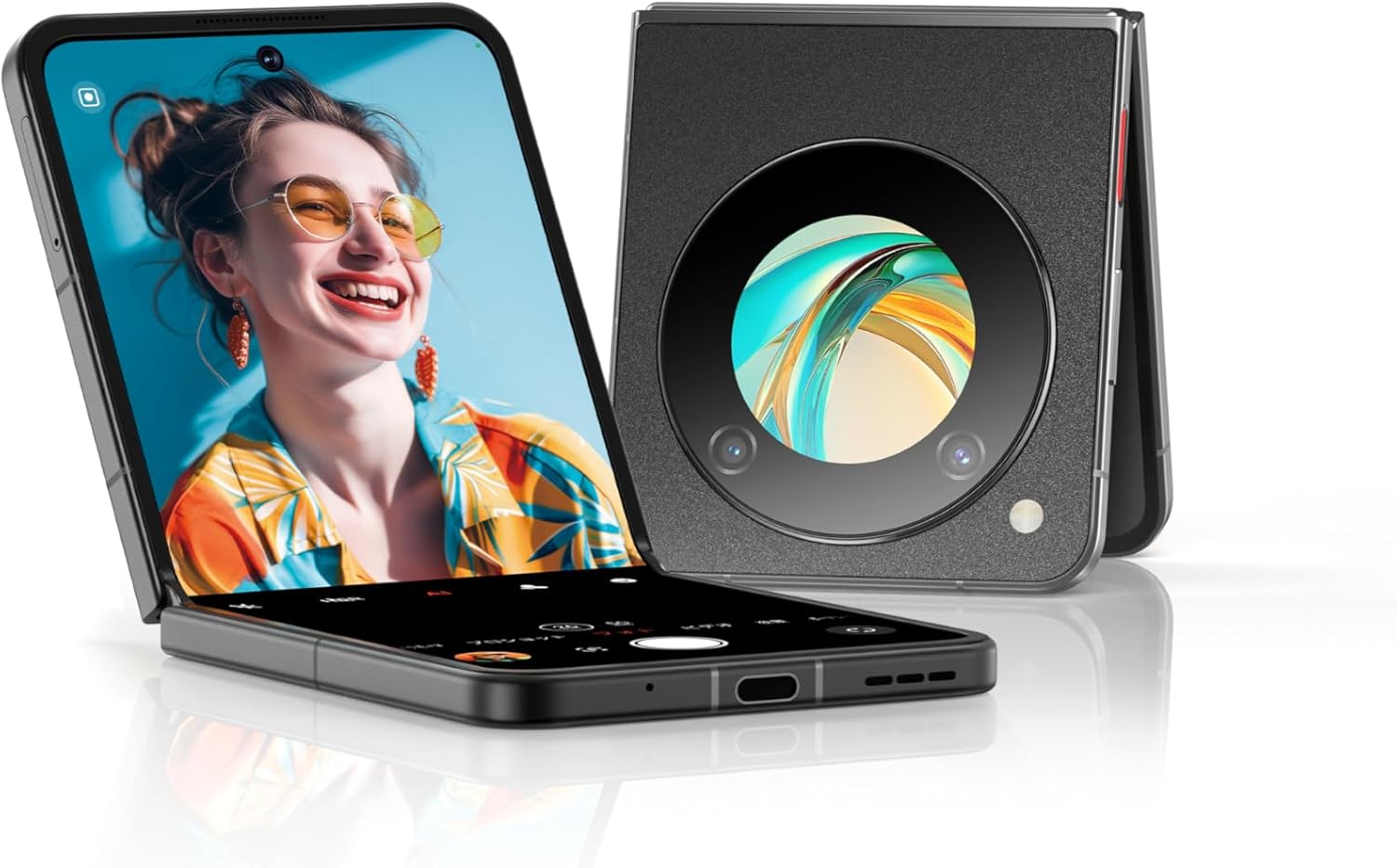 nubia Flip 5G ブラック 折りたたみスマホ 6.9インチAMOLEDディスプレイ SIMフリー 256GB 8GB RAM S70