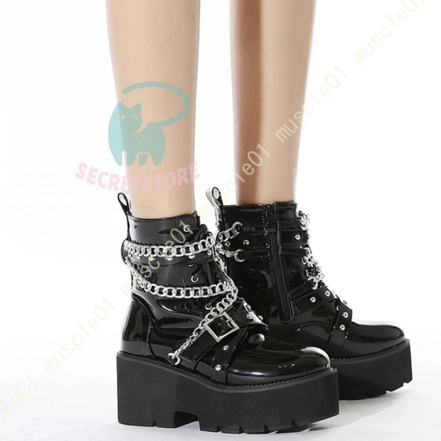 靴 厚底靴 ヒールブーツ 厚底ぶーつ レディース ゴスロリ ショートブーツ 黒 ハイヒール 厚底ブーツ 靴 地雷系 厚底シューズ 歩きやすい アンクルブーツ 厚底