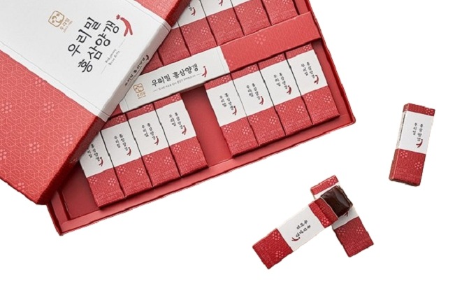 【韓国食品】 韓国産 紅参ようかん セット 両親の健康おやつ 祝日プレゼント 茶菓セット 引っ越し祝いプレゼント 40g x20個