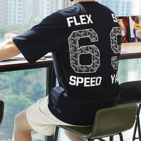 WRIメンズビッグサイズ69フレックス捺染半袖Tシャツ