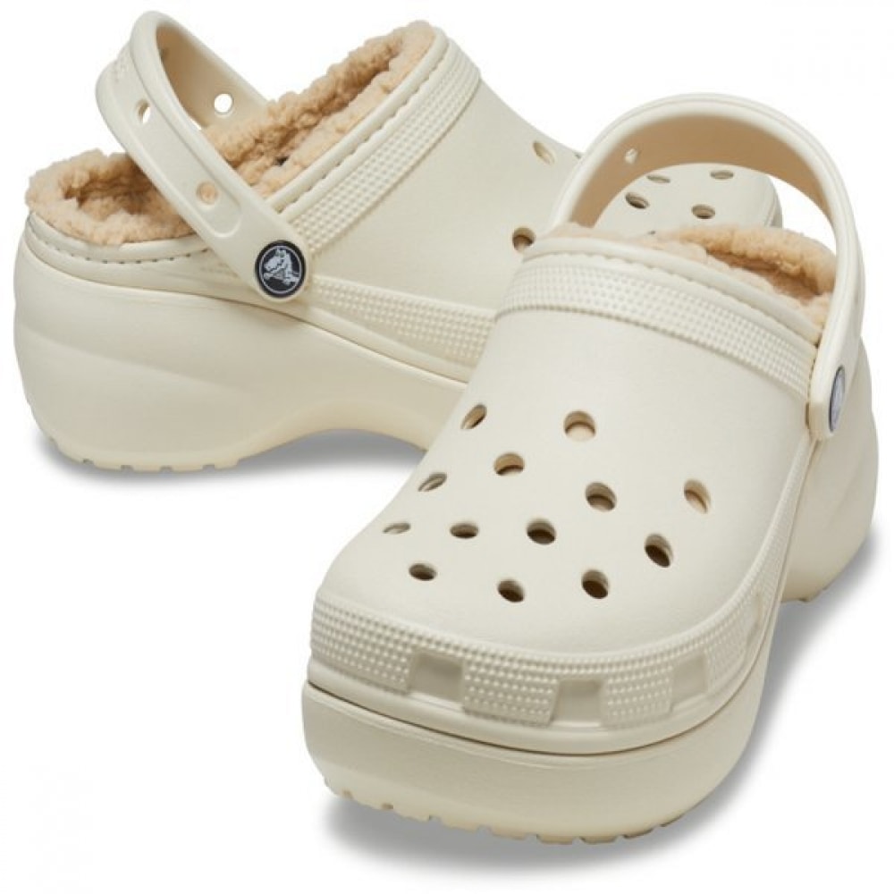 クロックスガレリアクロックスヘッドクォーターウィメンズクラシックプラットフォーム裏地付きクロッグ 207938-2Y2
