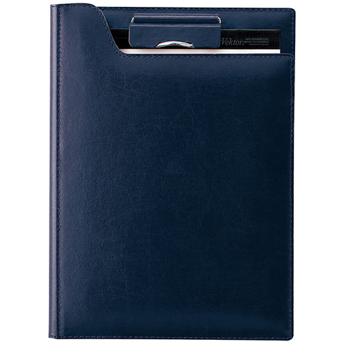 zeitVektor クリップファイル (A5) 再生皮革製 ネイビー 6,117円