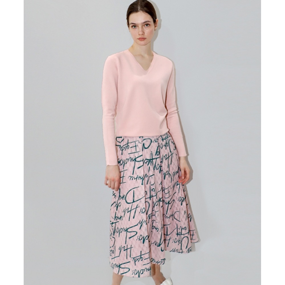 DAMAGE MNEMONICレタリングピンクスカート_Lettering Pink SK