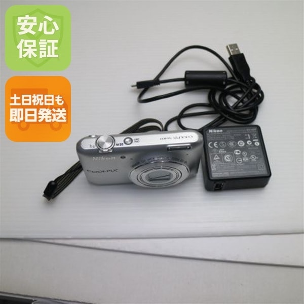 超美品 COOLPIX S6400 クリスタルシルバー デジカメ Nikon 77