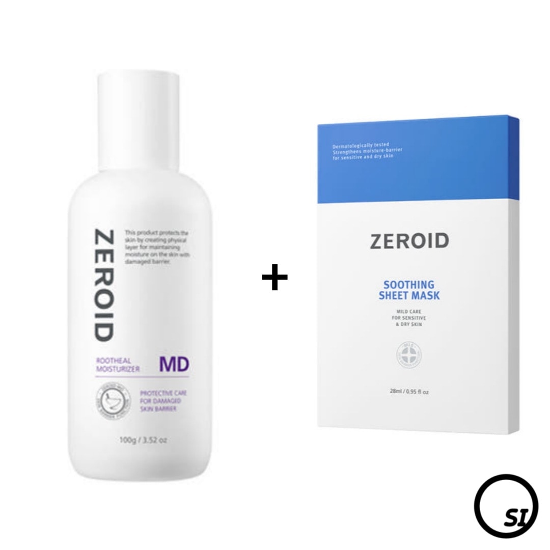 【SET】ルートヒル モイスチャライザー 100g MD + スージングシート マスクパック 5枚