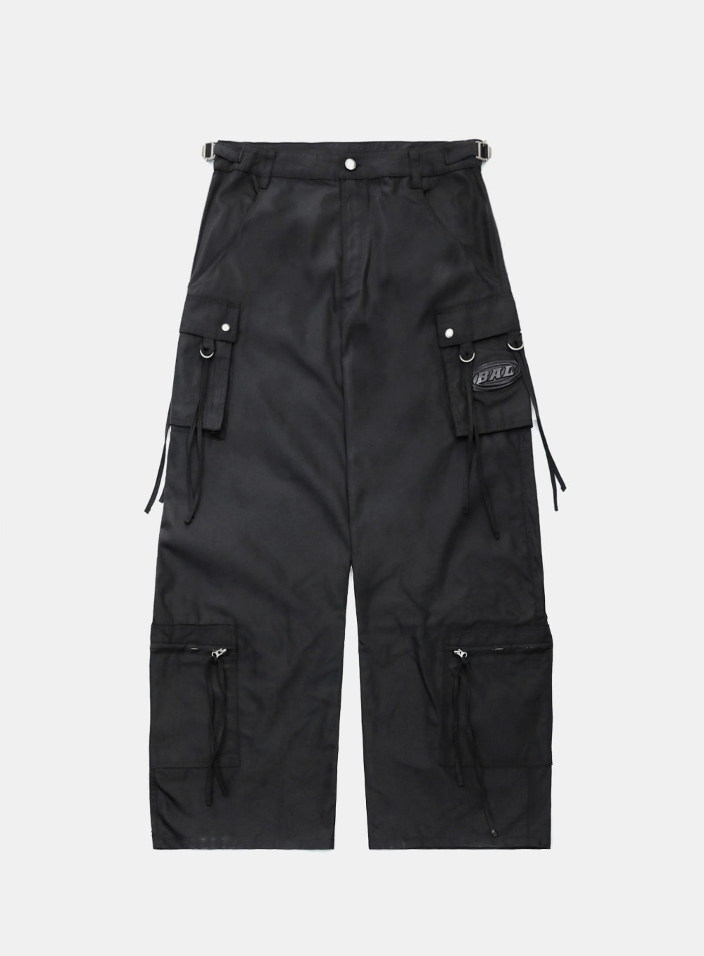 【BADBLOOD】 SQUAD NYLON CURVED CARGO PANTS : BLACK 21,726円