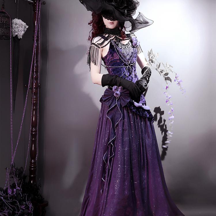 正規品紫藤夜曲ワンピースロリータ誕生日パーティードレスドレスレディース