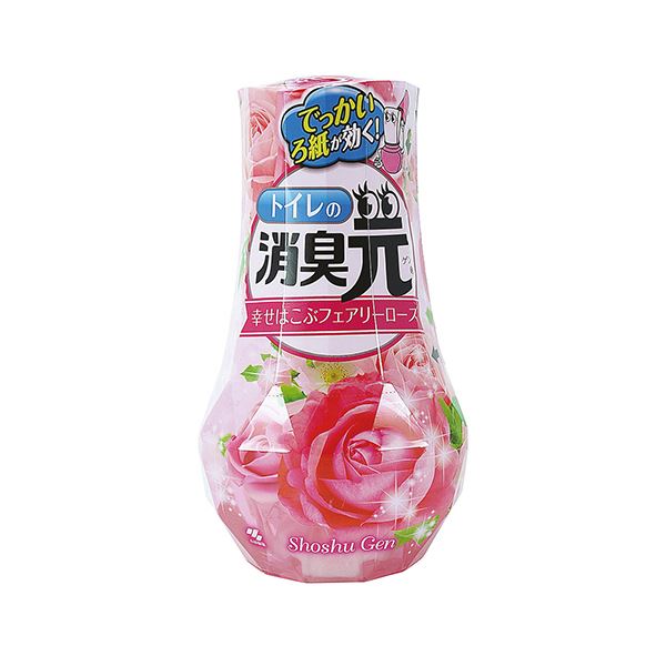（まとめ）小林製薬 トイレの消臭元幸せはこぶフェアリーローズ 400ml 1個[x10セット]