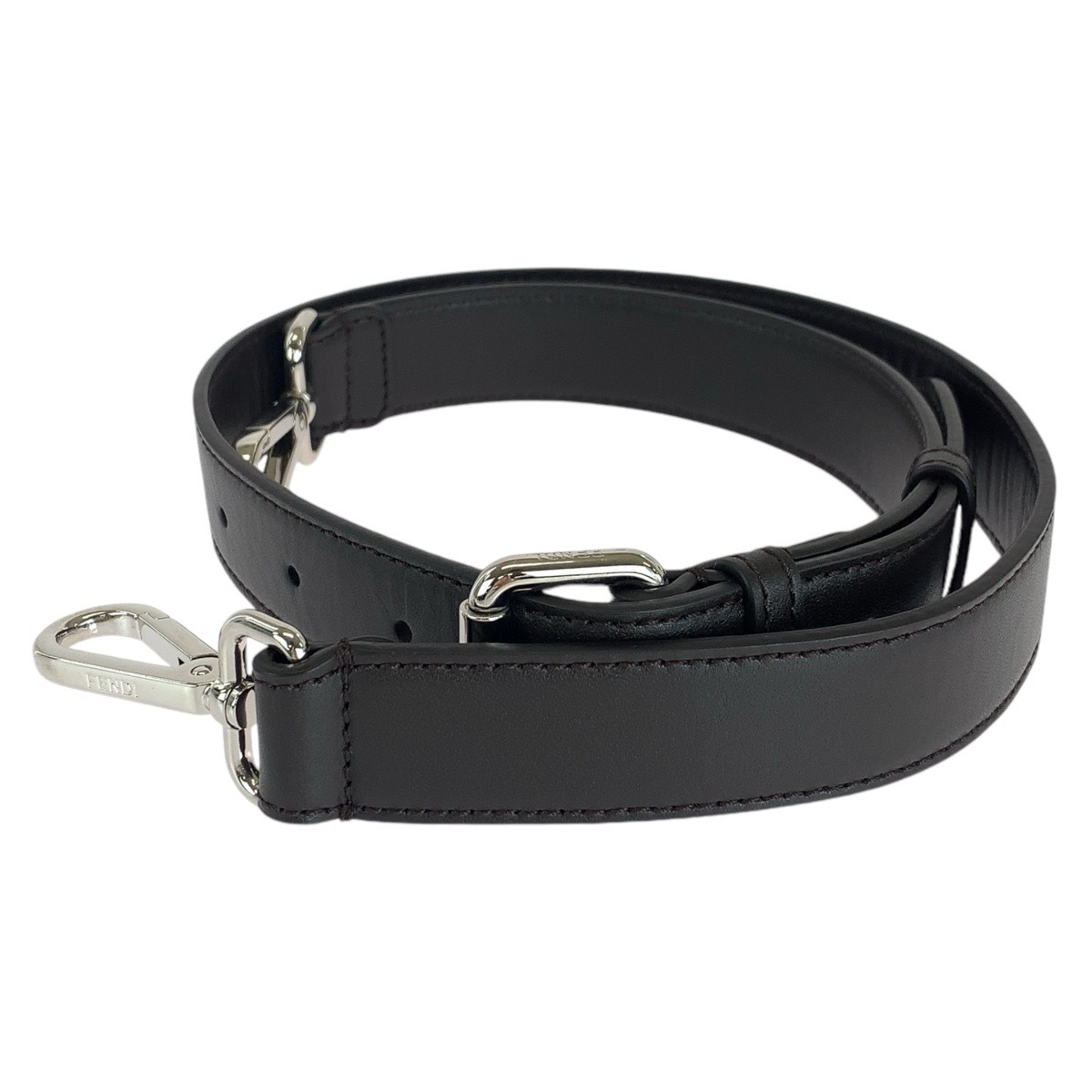 美品 ピーカブー ショルダーストラップのみ ブラウン シルバー金具 レザー ショルダーバッグ レディース 410596