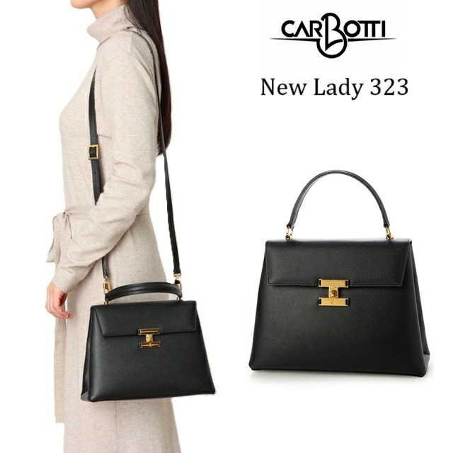 CARBOTTI カルボッティ New Lady 323 ハンド バッグ 2WAY ショルダーバッグ レディース イタリア製 牛革 カーフスキン 手作り