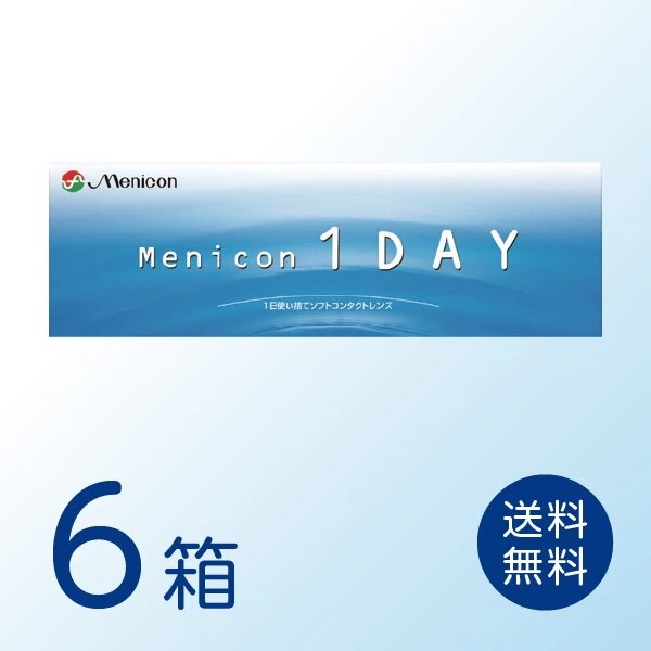 メニコンワンデー 6箱セット (1箱30枚) ワンデー 1day 1日使い捨て コンタクトレンズ