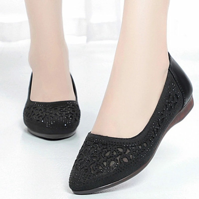 777円OFFクーポン パンプス 黒 白 ウェッジソール 通勤 レディース ドレスシューズ ポインテッドトゥ ラウンドトゥ cm ローヒール スリッポン 歩きやすい 疲れない フラットパンプス ペタン