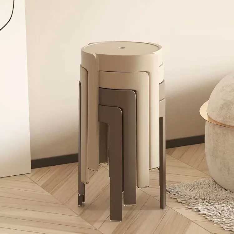 ソファ椅子スツールスタッキング 円形 丸いす ニュアンスカラー インテリア 軽量 北欧 コンパクト 4脚セット!スツール 積み重ね 持ち運びやすい チェア ダイニングチェア 省スペース 高さ46c 4,584円