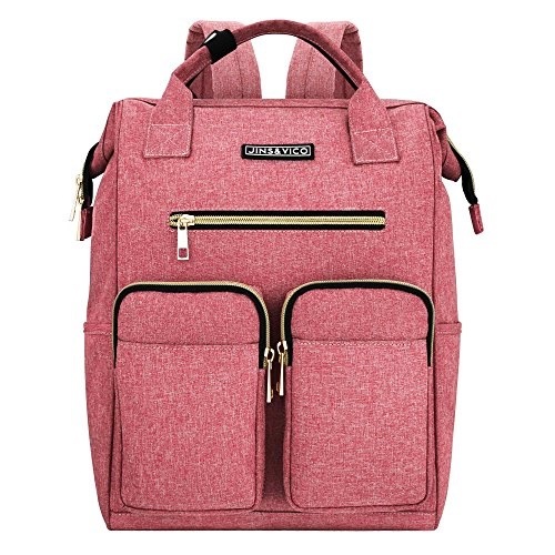 リュック・デイパック Laptop Backpack for Women, JINS & VICO Lightweight Ladies Backpack Wide Open Large Capatity Laptop B