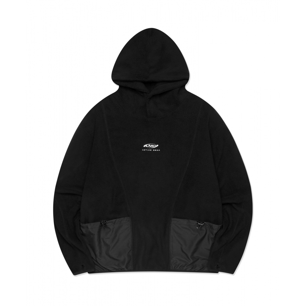 LMC アクティブ ギア カーブド ポーラー フリース フーディー ブラック