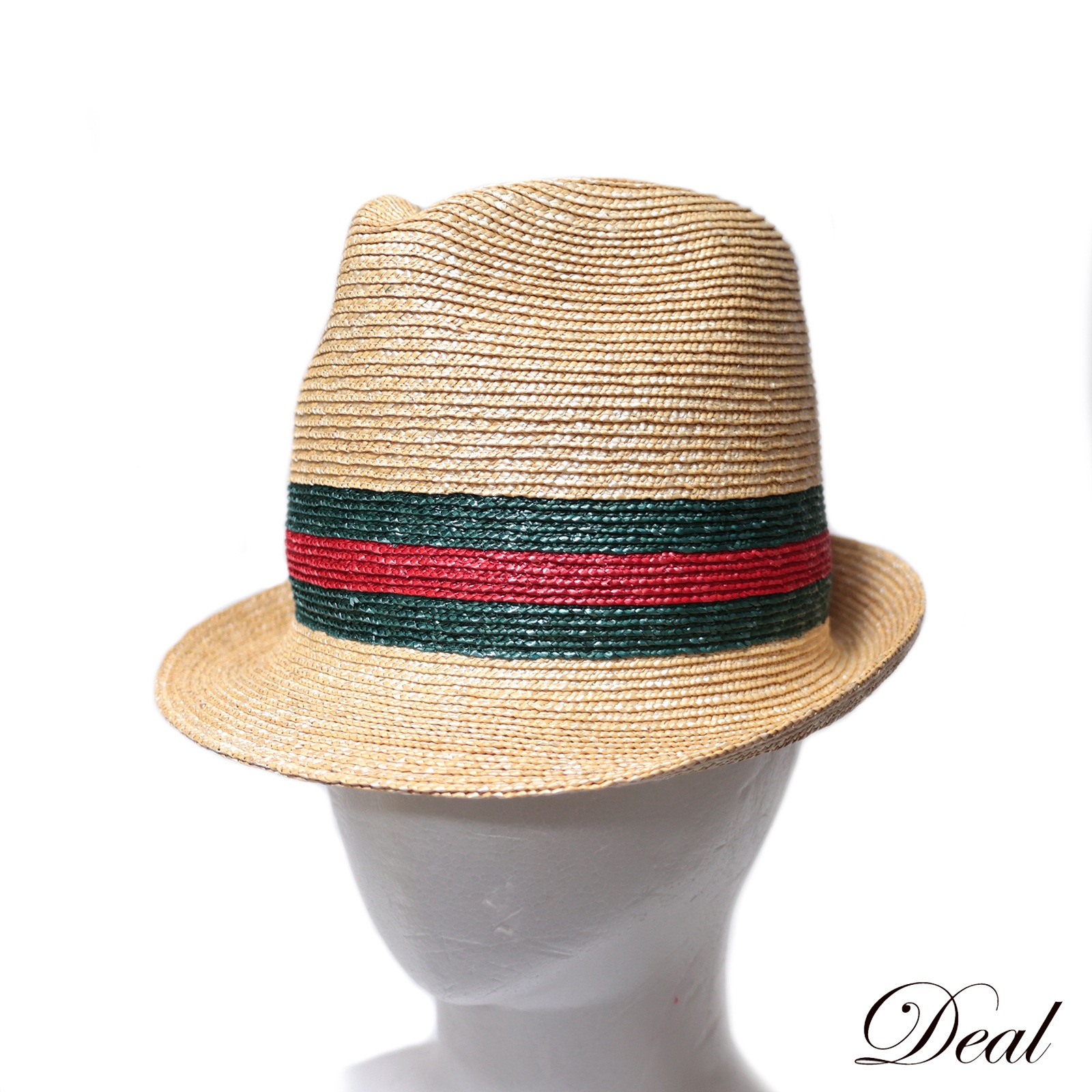 SALE グッチ シェリーライン ストローハット 麦わら帽子 Lサイズ ユニセックス ベージュ メンズ 帽子