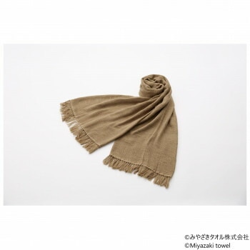 みやざきタオル 今治ショール スラブ 180cmx70cm No.6 ミルクコーヒー