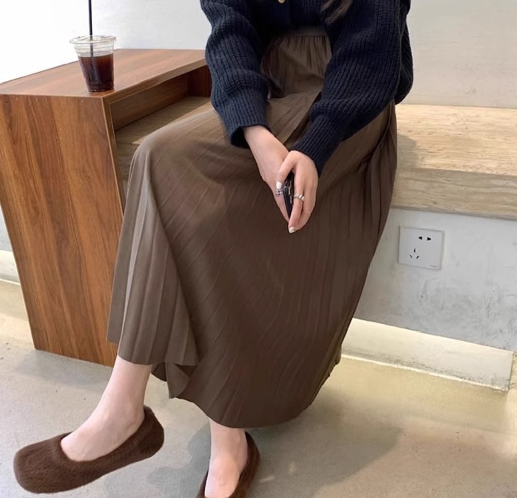 スカート レディース ボトムス プリーツスカート ロングスカート ロング マキシ ストレート Iライン フェミニン ストリート かわいい 大人可愛い シンプル カジュアル おしゃれ こなれ感 ラフ