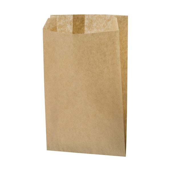（まとめ）HEIKO 食品袋 耐油ガゼットパック 未晒無地 大 1パック（100枚）[x10]
