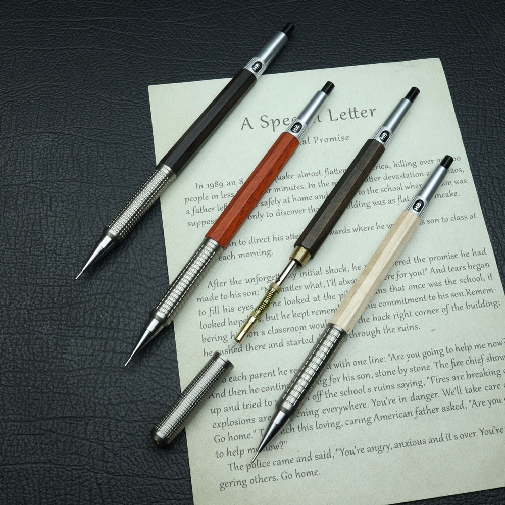 チタン 異形グリップ 手作り シャープペンシル(ver.PG5)