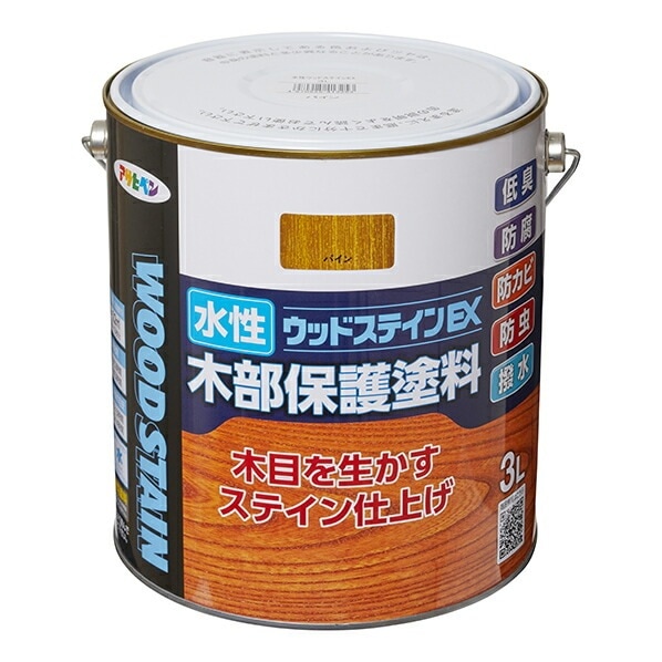 （まとめ買い）水性ウッドステインEX 3L パイン [x3]