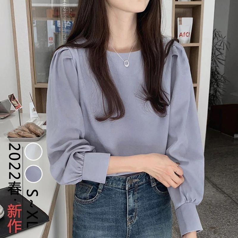 2025年新作韓国ファッションブラウス レディース オフィス 長袖 襟付き vネック シフォン 大き シャツ ブラウス