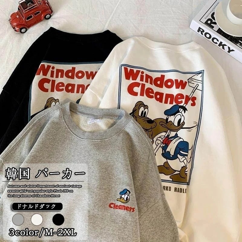 【2個買うと1個無料】韓国ファッション Tシャツ パーカー ディズニーパーカー !スウェット パーカー WZ95458