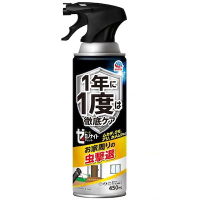 他サイト： ゼロノナイト イヤな虫用 ジェット 害虫駆除スプレー 450ml 害虫 駆除 侵入防止 予防 屋外 ムカデ クモ アリ カメムシの商品画像