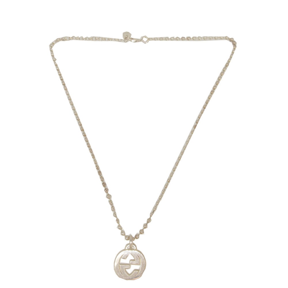 美品 ボールチェーン インターロッキングG ネックレス シルバー925/シルバー925 シルバー 0495【中古】 ユニセックス