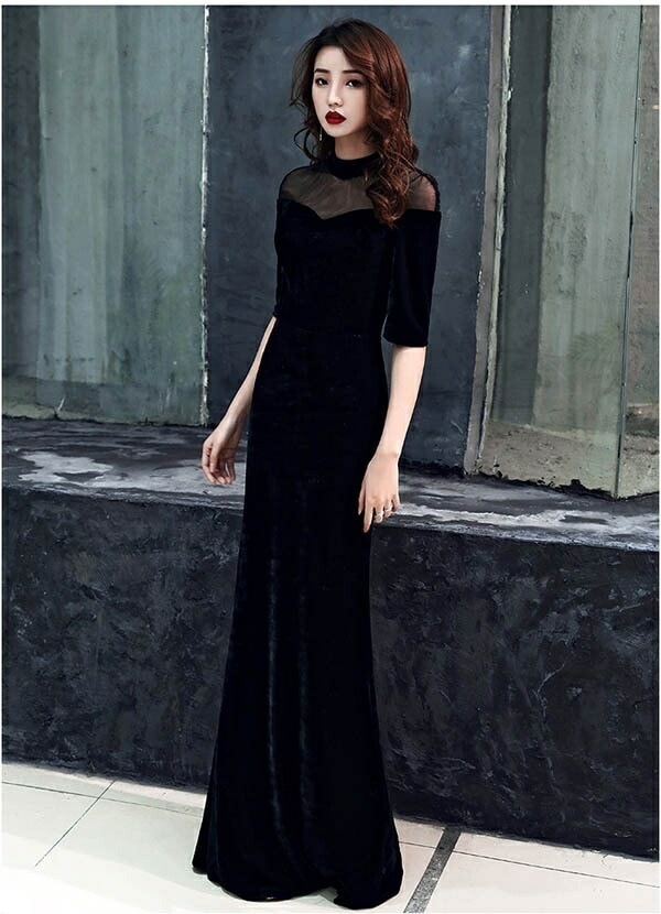 ワンピースドレスドレス演奏会 パーティードレス 二次会 ロングドレス ファスナー ドレス イブニングドレ 大人 透明感 ピアノ 大人 結婚式 ロング丈 ピアノ発表会 フォーマル 発表会 ワンピース