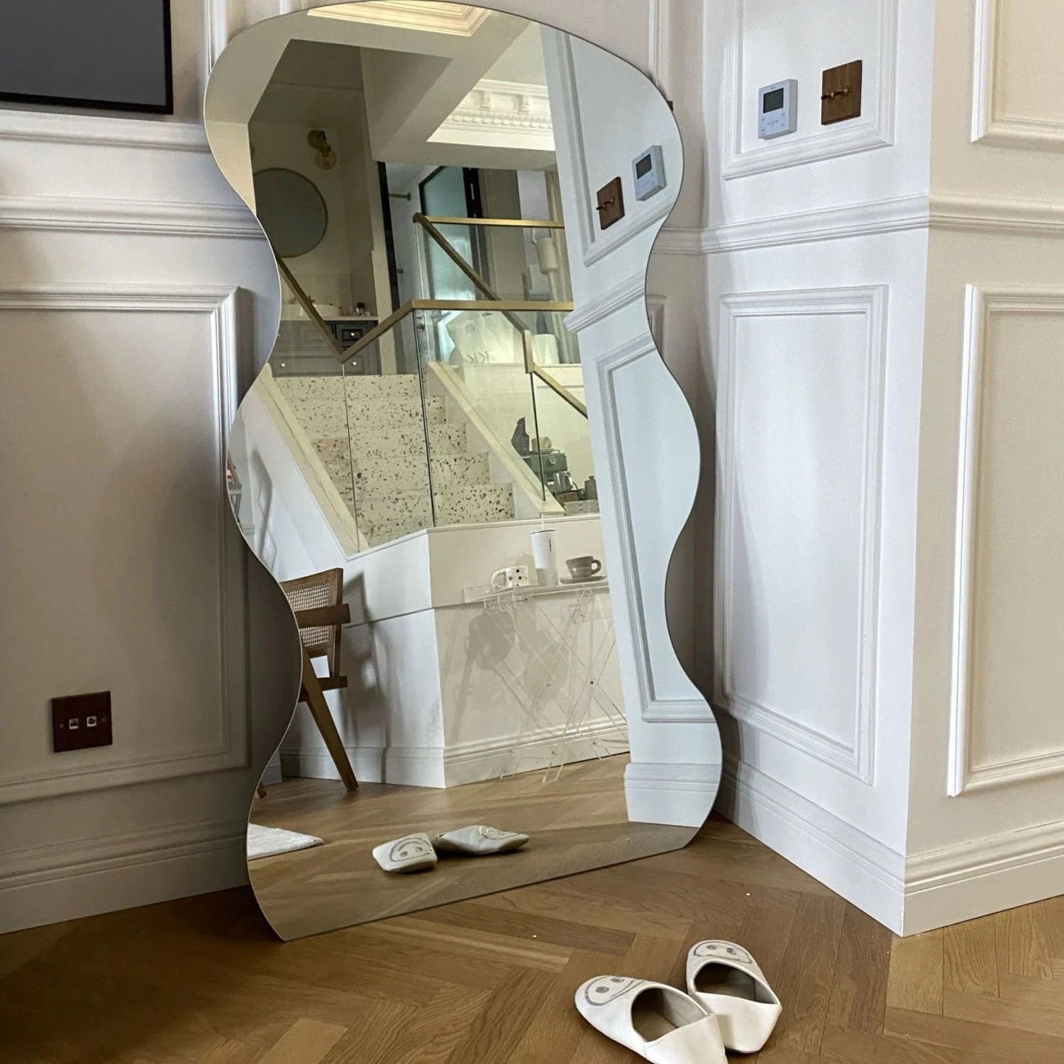 ミラードレッサー鏡ミラー 玄関 収納付 全身 おしゃれ 壁掛け 簡単取付け 本物 DIY 自撮り鏡 鏡 棚付き 薄型 韓国 鏡 姿見 12,092円