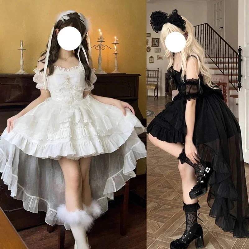 【3日内出荷】お姫様 ロリータドレス コス jsk コスプレ 二次元 サスペンダードレス 愛しい キュート ガール スリングドレス サマードレス メガ割