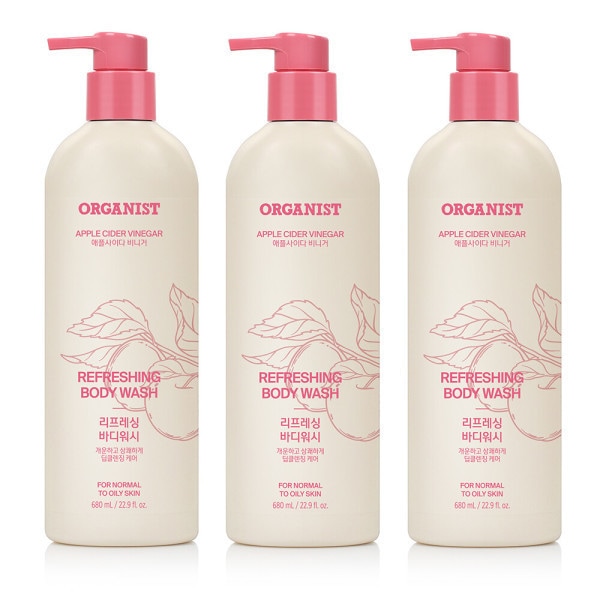 (低刺激·弱酸性)オーガニスト アップルサイダー ビニガー リフレッシング ボディウォッシュ 680ml x 3本
