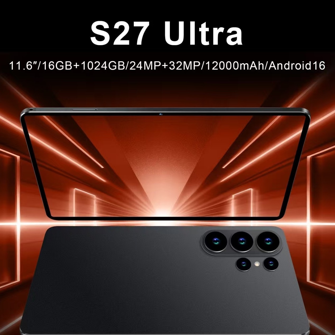 S27 Ultra Android スマート タブレット 10.1 インチ大画面
