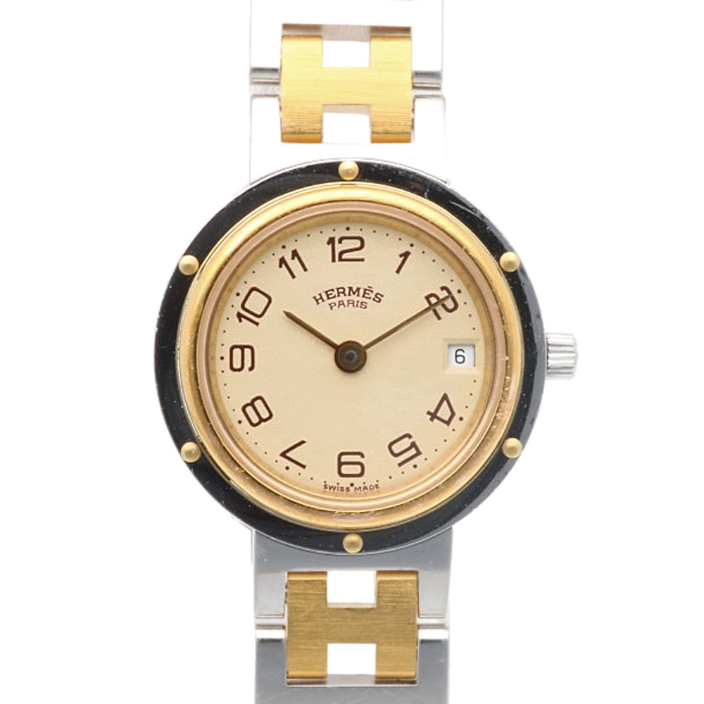 エルメス クリッパー 腕時計 ステンレススチール クオーツ 1年保証 HERMES 中古 46,200円