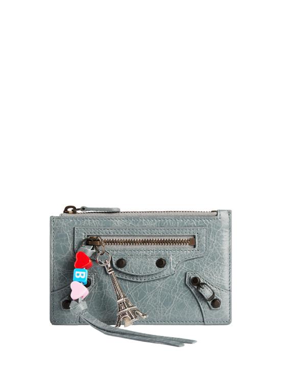 BALENCIAGA Women Business Card Wallet 810607 2ACOT 4751 BLUE GREY
