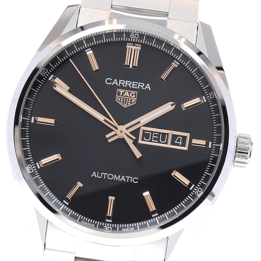 タグホイヤー TAG HEUER WBN2013 カレラ キャリバー5 デイデイト 自動巻き メンズ 良品 _834061【中古】