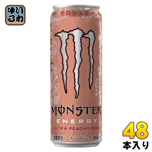アサヒ モンスターエナジー ウルトラ ピーチーキーン 355ml 缶 48本 (24本入×2 まとめ買い) エナジードリンク 炭酸飲料 ゼロシュガー ゼロカロリー