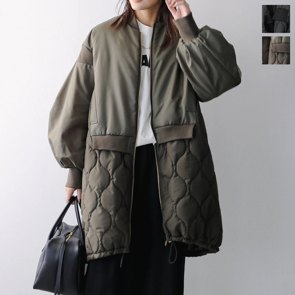 MARECHAL TERRE マルシャル・テル ブルゾン ZMT254CO331 レディース MA-1 キルティング コンビ カラー2色